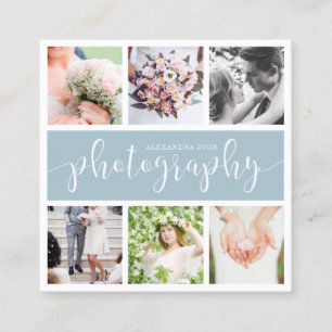 Carte De Visite Carré Photographie moderne et élégante