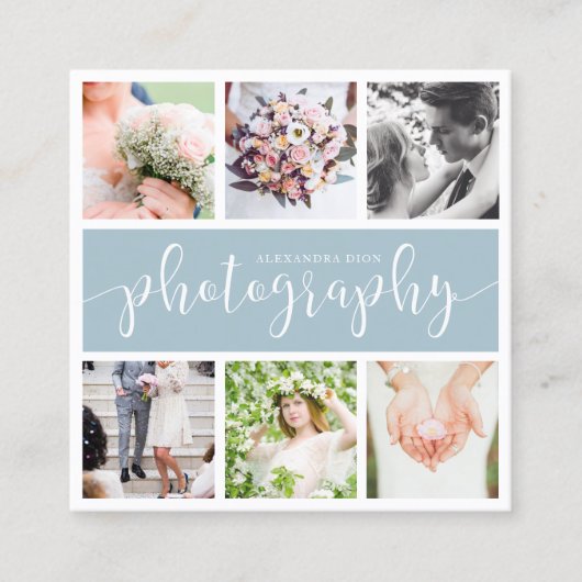 Carte De Visite Carré Photographie moderne et élégante (Devant)