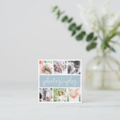 Carte De Visite Carré Photographie moderne et élégante (Debout devant)