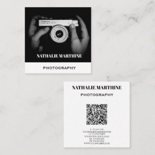 Carte De Visite Carré Photographie monochrome moderne