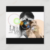 Carte De Visite Carré Photographie professionnelle (Devant)