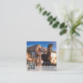 Carte De Visite Carré Photographie professionnelle moderne Code QR (Debout devant)
