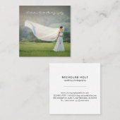 Carte De Visite Carré Photographie simple et élégante (Devant / Derrière)