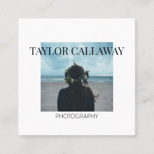 Carte De Visite Carré Photographie Vintage moderne