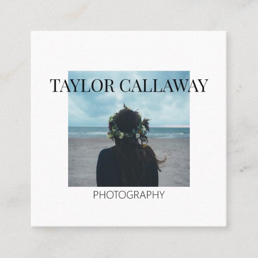 Carte De Visite Carré Photographie Vintage moderne (Devant)