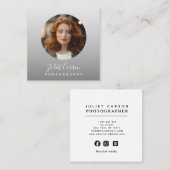 Carte De Visite Carré Photography Calligraphy Script Circle Photo   (Devant / Derrière)