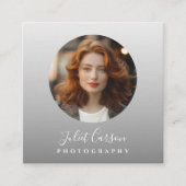 Carte De Visite Carré Photography Calligraphy Script Circle Photo   (Devant)