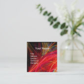 Carte De Visite Carré PHOTON CRAZY Vibrant Rouge Brown Jaune (Debout devant)