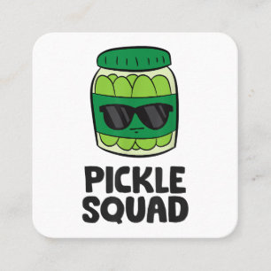 Carte De Visite Carré Pickle Lover Team Pickles Funny Pickle Squad