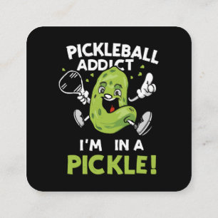 Carte De Visite Carré Pickleball drôle