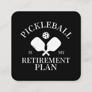 Carte De Visite Carré pickleball est mon projet de retraite