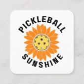 Carte De Visite Carré Pickleball soleil (Dos)
