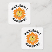 Carte De Visite Carré Pickleball soleil (Devant / Derrière)