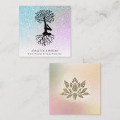 Carte De Visite Carré *~* PIÈCES CONSERVER- lotus (Devant / Derrière)