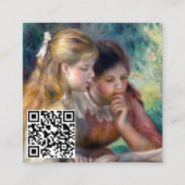 Carte De Visite Carré Pierre-Auguste Renoir - Lecture - Code QR (Devant)