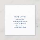 Carte De Visite Carré pierre de taille turquoise (Dos)