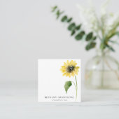 Carte De Visite Carré Pierre de tournesol noire et blanche II (Debout devant)