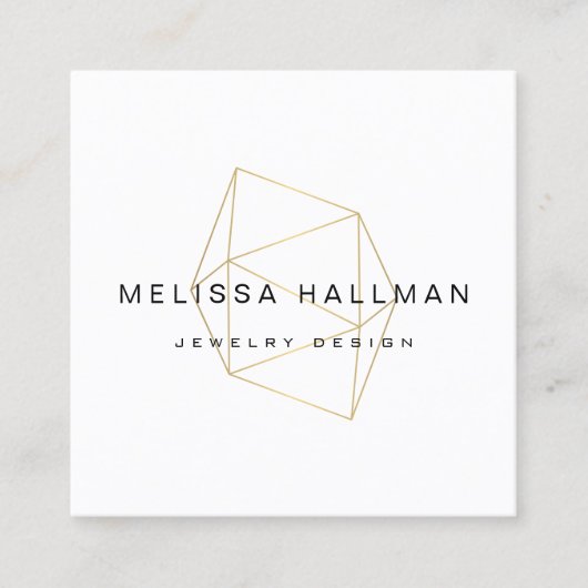 Carte De Visite Carré Pierre géométrique moderne (Devant)