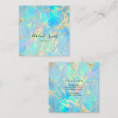 Carte De Visite Carré pierre tombale holographique FAUX (Devant / Derrière)