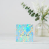 Carte De Visite Carré pierre tombale holographique FAUX (Debout devant)