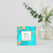 Carte De Visite Carré pierre turquoise (Debout devant)