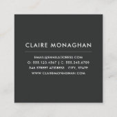 Carte De Visite Carré Pies roses | Sombre (Dos)