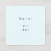 Carte De Visite Carré Pigeon dans l'espace (Dos)