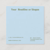 Carte De Visite Carré pigeon sur un arbre (Dos)