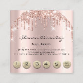 Carte De Visite Carré Pilotes professionnels 6 poinçons CustomLogo Rose  (Dos)