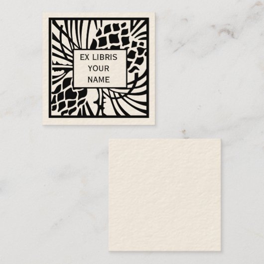 Carte De Visite Carré Pin ex d'ex-libris de Libris (Devant / Derrière)