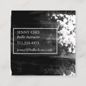 Carte De Visite Carré Pinceau de peinture noire (Dos)