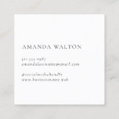 Carte De Visite Carré Pink and Purple Monogram Modern (Dos)