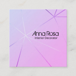 Carte De Visite Carré *~* Pink Blue moderne Géométrique Rose Gold