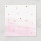 Carte De Visite Carré Pink Over the Moon Livres pour bébé Insertion (Dos)