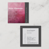 Carte De Visite Carré Pink Serenity Design 1 (Devant / Derrière)