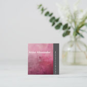 Carte De Visite Carré Pink Serenity Design 1 (Debout devant)