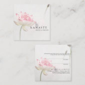 Carte De Visite Carré © Pinkish White Lotus Holistic Health Referral (Devant / Derrière)