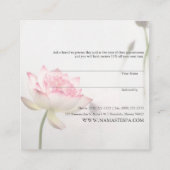 Carte De Visite Carré © Pinkish White Lotus Holistic Health Referral (Dos)