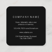 Carte De Visite Carré Pint de bière logo noir blanc (Dos)