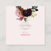 Carte De Visite Carré PixDezines aquarelle Bloom rustique (Dos)