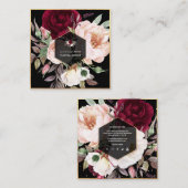 Carte De Visite Carré PixDezines Aquarelle Bourgogne (Devant / Derrière)