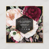 Carte De Visite Carré PixDezines Aquarelle Bourgogne (Dos)