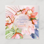 Carte De Visite Carré PixDezines Aquarelle Peach Cymbidium Orchid (Dos)