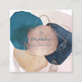 Carte De Visite Carré PixDezines arrangement Abstrait H2 Rose Gold (Devant)