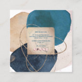 Carte De Visite Carré PixDezines arrangement Abstrait H2 Rose Gold (Dos)