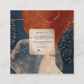 Carte De Visite Carré PixDezines Arrangement Abstrait H2 Rose Gold Busi (Dos)