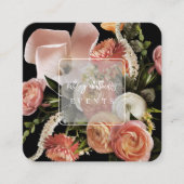 Carte De Visite Carré PixDezines Botanical Fresh Flowers Ranunculus (Devant)