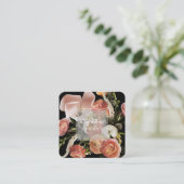 Carte De Visite Carré PixDezines Botanical Fresh Flowers Ranunculus (Debout devant)