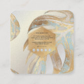 Carte De Visite Carré PixDezines MONSTERA, DOUCE TONE FAUX FOIL (Dos)