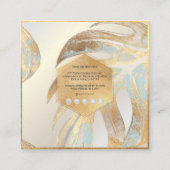 Carte De Visite Carré PixDezines MONSTERA, DOUO TONE FAUX FOIL (Dos)